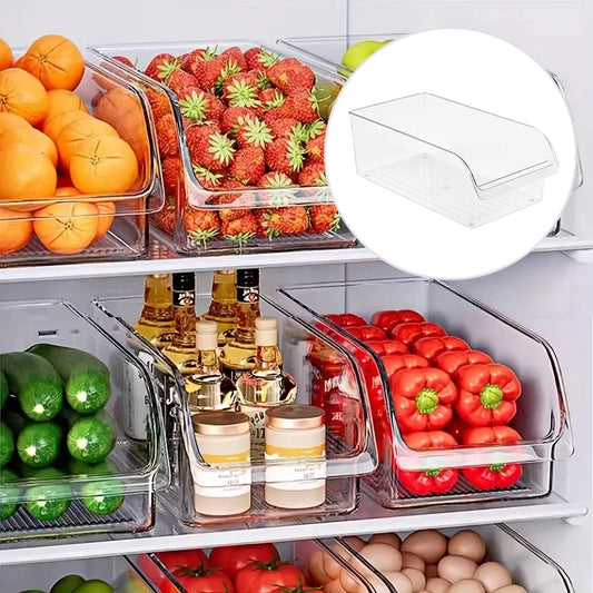 Clear Fridge Can & Bottle Organizer Bin